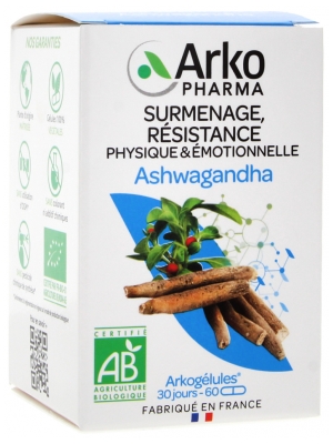 Arkopharma Arkogélules Ashwagandha Surmenage Bio 60 Gélules
