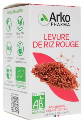 Arkopharma Arkogelules Levure de Riz Rouge Bio 120 Gélules