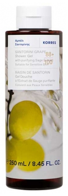 Korres Gel Douche Raisin de Santorin à l'Extrait de Sauge Purifiante 250 ml
