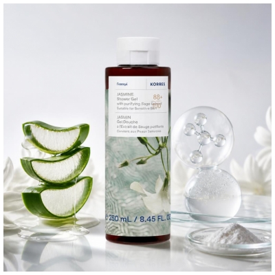 Korres Gel Douche Jasmin à l'Extrait de Sauge Purifiante 250 ml