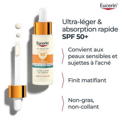 Eucerin Sun Protection Oil Control UV Sérum Ultra-Léger SPF50+ 30 ml