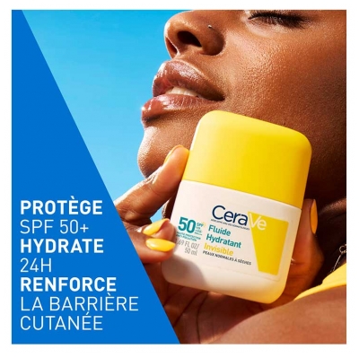 CeraVe Fluide Hydratant Invisible Peaux Normales à Sèches SPF50 50 ml
