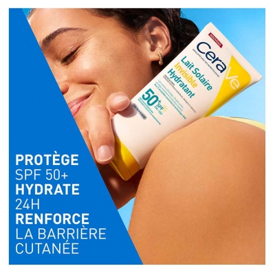 CeraVe Lait Solaire Hydratant Invisible Visage et Corps SPF50+ 75 ml