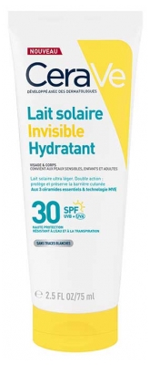 CeraVe Lait Solaire Hydratant Invisible Visage et Corps SPF30 177 ml