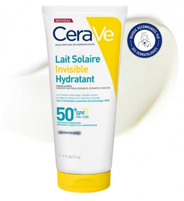 CeraVe Lait Solaire Hydratant Invisible Visage et Corps SPF50+ 177 ml