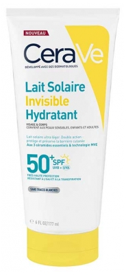 CeraVe Lait Solaire Hydratant Invisible Visage et Corps SPF50+ 177 ml