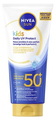 Nivea Sun Daily UV Protect Kids Lait Solaire Peaux Sensibles SPF50+ 100 ml