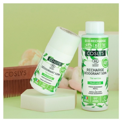 Coslys Déodorant Soin Corporel 48H Fraîcheur Recharge Bio 100 ml