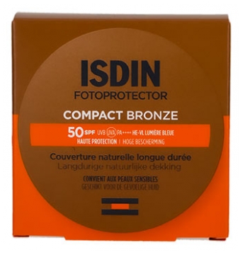 Isdin Fotoprotector Compact Couverture Naturelle SPF50 10 g - Teinte : Bronze