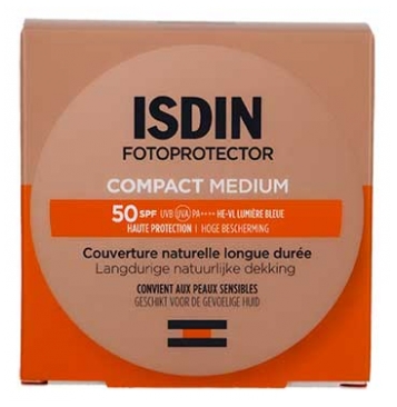 Isdin Fotoprotector Compact Couverture Naturelle SPF50 10 g - Teinte : Médium