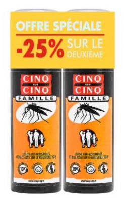 Cinq sur Cinq Famille Lotion Anti-Moustiques 2 x 100 ml