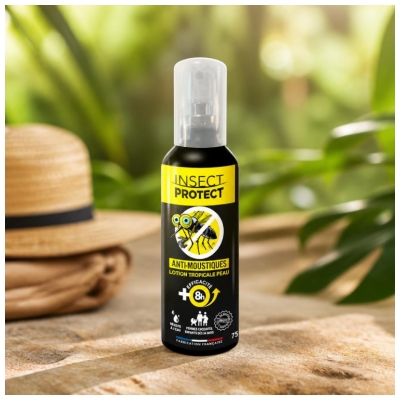 Insect Protect Anti-Moustiques Lotion Tropicale Peau Dès 24 Mois 75 ml
