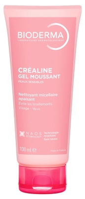 Bioderma Créaline Gel Moussant Nettoyant Visage Peau Sensible 100 ml