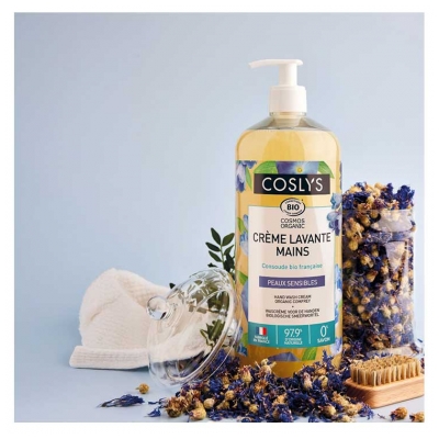 Coslys Crème Lavante Mains Consoude Peaux Sensibles Bio 1 L