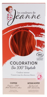 Les couleurs de Jeanne Coloration Poudres 100% Pures et Végétales Bio - Couleur : Cuivré Intense