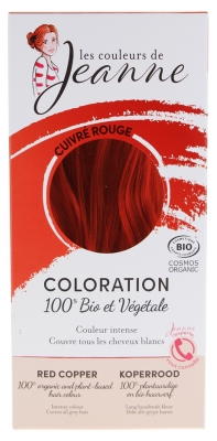 Les couleurs de Jeanne Coloration Poudres 100% Pures et Végétales Bio - Couleur : Cuivré Rouge