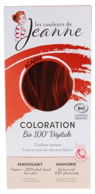 Les couleurs de Jeanne Coloration Poudres 100% Pures et Végétales Bio - Couleur : Acajou