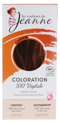 Les couleurs de Jeanne Coloration Poudres 100% Pures et Végétales Bio - Couleur : Châtain