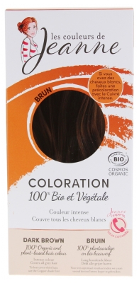Les couleurs de Jeanne Coloration Poudres 100% Pures et Végétales Bio - Couleur : Brun