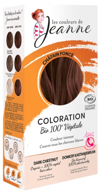 Les couleurs de Jeanne Coloration Poudres 100% Pures et Végétales Bio - Couleur : Châtain Foncé