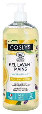 Coslys Gel Lavant Mains Lavande & Citron Tous Types de Peaux Bio 1 L