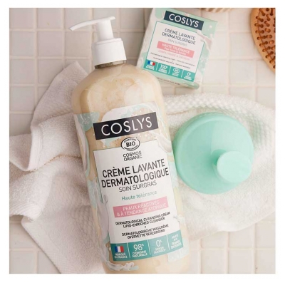 Coslys Crème Lavante Dermatologique Peaux Réactives & à Tendance Atopique Bio 1 L