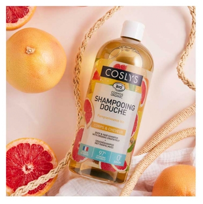 Coslys Shampoing Douche Corps & Cheveux Pamplemousse Bio 1 L