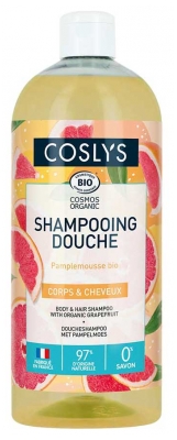 Coslys Shampoing Douche Corps & Cheveux Pamplemousse Bio 1 L