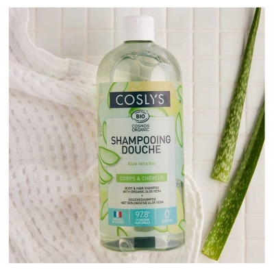 Coslys Shampoing Douche Corps & Cheveux Aloe Vera Bio 1 L