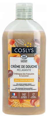 Coslys Crème de Douche Relaxante Caramel-Châtaigne Tous Types de Peaux Bio 250 ml