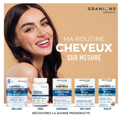 Granions Pro Keracys Kératine 1000 mg Chute de Cheveux & Croissance 90 Comprimés