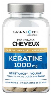 Granions Pro Keracys Kératine 1000 mg Chute de Cheveux & Croissance 90 Comprimés