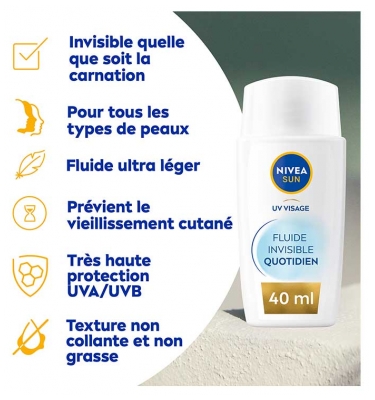 Nivea Sun UV Face Specialist Fluide Solaire Teinté Ultra Léger SPF50+ 40 ml