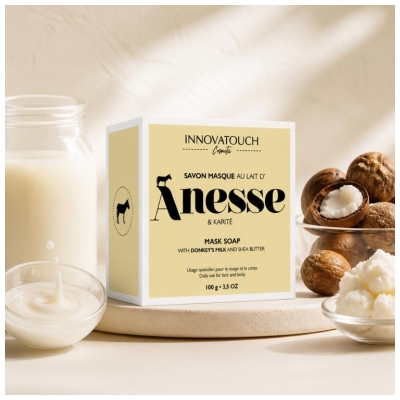 Innovatouch Savon Masque au Lait d'Ânesse Visage & Corps 100 g