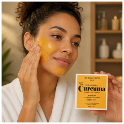 Innovatouch Savon Masque au Curcuma Graines de Pavot & Karité 100 g