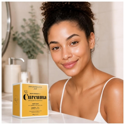 Innovatouch Savon Masque au Curcuma Graines de Pavot & Karité 100 g