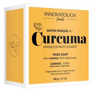 Innovatouch Savon Masque au Curcuma Graines de Pavot & Karité 100 g