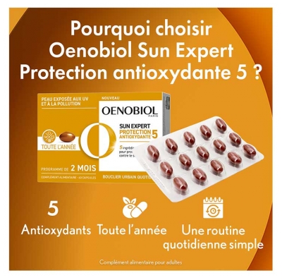 Oenobiol Sun Expert Protection Antioxydante Stress Oxydatif 60 Capsules