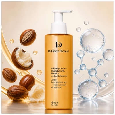 Dr Pierre Ricaud Lait Corps 3en1 Hydratant 24H Anti-Relâchement et Lissant 195 ml