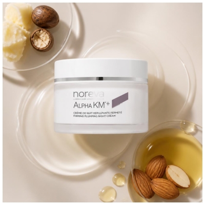 Noreva Alpha KM : Soins Anti-Âge Crème de Nuit Repulpante Fermeté Peaux Normales à Sèches 50 ml