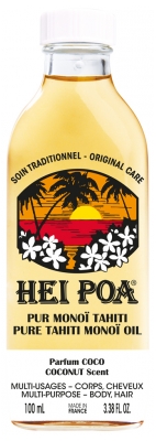 Hei Poa Pur Monoï Tahiti Hydratant Nourrissant - Parfum Coco 100 ml