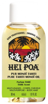 Hei Poa Pur Monoï Tahiti Hydratant Nourrissant - Parfum Tiaré 30 ml