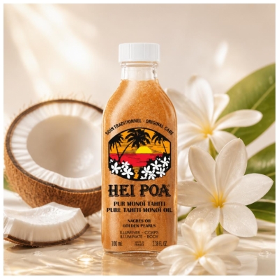 Hei Poa Pur Monoï Nacres Or Illumine 100 ml
