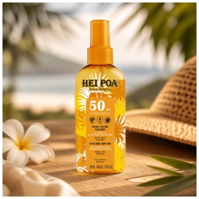 Hei Poa Solaire Huile Sèche Spf50 150 ml