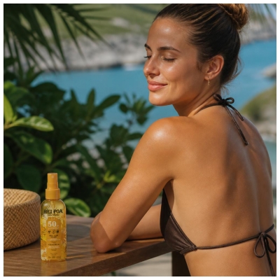 Hei Poa Solaire Huile Sèche Spf50 150 ml