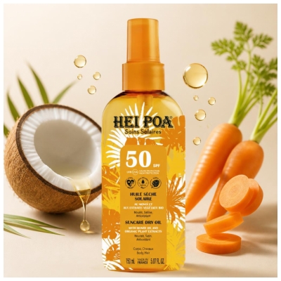 Hei Poa Solaire Huile Sèche Spf50 150 ml