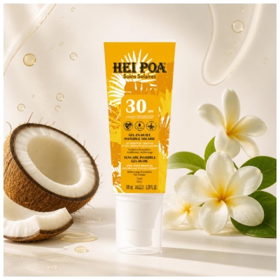 Hei Poa Gel-en-Huile Solaire Invisible Corps Spf30 100 ml