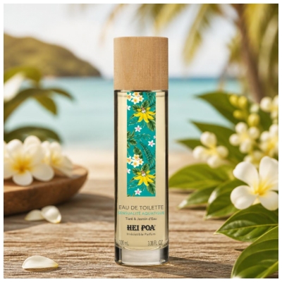 Hei Poa Eau de Toilette Sensualité Aquatique - Tiaré & Jasmin d'Eau - 100 ml