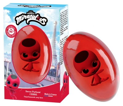Le Comptoir du Bain X Miraculous Savon Solide Figurine Marinette 75 Grammes - Senteur : Cerise Tikki