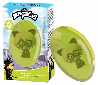 Le Comptoir du Bain X Miraculous Savon Solide Figurine Marinette 75 Grammes - Senteur : Poire Chat Noir